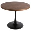 Mebel Elite Стол Lino 100 см, дуб рустикальный/чёрный, ME.LINO/DRU/S - Home Club