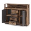 Mebel Elite Комод Blago Midi B 119,5 см, темный дуб/чёрный, W.LUNA/MIDIB/OSD/MA/KOM2D4S - Home Club, изображение 4