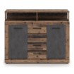 Mebel Elite Комод Blago Midi B 119,5 см, темный дуб/чёрный, W.LUNA/MIDIB/OSD/MA/KOM2D4S - Home Club, изображение 5