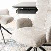 Mebel Elite Вращающееся кресло для гостиной Alvaro, серое, букле, ME.ALVARO/P/TB/K - Home Club, изображение 3