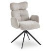 Mebel Elite Вращающееся кресло для гостиной Alvaro, серое, букле, ME.ALVARO/P/TB/K - Home Club, изображение 6