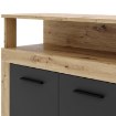 Mebel Elite Комод Blago 190 см, дуб Artisan/чорний, W.LUNA/DA/CZ/KOM4D4S - Home Club, зображення 5