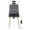 Mebel Elite Комплект из стола Harry (102–142 см) из дуба Artisan и 6 стульев Fredy серого цвета, W.HARRY/DA/S/FREDY/P/D/V/Z6/K - Home Club, изображение 14