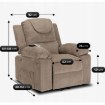 Mebel Elite Массажное кресло Fenix с электроприводом и функцией помощи при вставании, бежевого цвета, ME.FENIX2/BZ/T/FW - Home Club, изображение 16