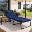 Mebel Elite Садовый шезлонг «Полевая кровать» Venus, темно-синий, ME.VENUS/GR/T/LOZ - Home Club, изображение 2