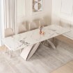 Mebel Elite Комплект: стол Luigi 160–240 см, белый мрамор/кашмир, и 4 кресла Torino кремового цвета, LUIGI/B/KASZ/S160-240/TORINO/KR/KASZ/T/Z4/K - Home Club, изображение 3