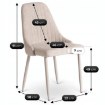 Mebel Elite Комплект: стол Luigi 160–240 см, белый мрамор/кашмир, и 4 кресла Torino кремового цвета, LUIGI/B/KASZ/S160-240/TORINO/KR/KASZ/T/Z4/K - Home Club, изображение 16