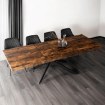 Mebel Elite Комплект: стол Hampton 160–240 см (дуб рустикальный/чёрный) и 4 стула Bresso (чёрные), HAMPTON/RU/CZ/S160-240/BRESSO/CZ/V/Z4/K - Home Club, изображение 4