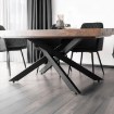 Mebel Elite Комплект: стол Hampton 160–240 см (дуб рустикальный/чёрный) и 4 стула Bresso (чёрные), HAMPTON/RU/CZ/S160-240/BRESSO/CZ/V/Z4/K - Home Club, изображение 6