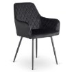 Mebel Elite Комплект: стол Hampton 160–240 см (дуб рустикальный/чёрный) и 4 стула Bresso (чёрные), HAMPTON/RU/CZ/S160-240/BRESSO/CZ/V/Z4/K - Home Club, изображение 12