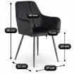 Mebel Elite Комплект: стол Hampton 160–240 см (дуб рустикальный/чёрный) и 4 стула Bresso (чёрные), HAMPTON/RU/CZ/S160-240/BRESSO/CZ/V/Z4/K - Home Club, изображение 17