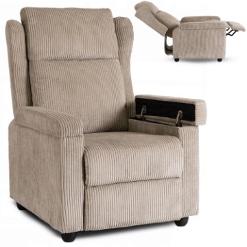 Mebel Elite Раскладной кресло Spencer, бежевый, из вельвета, ME.SPENCER/BZ/SZTR/FW - Home Club