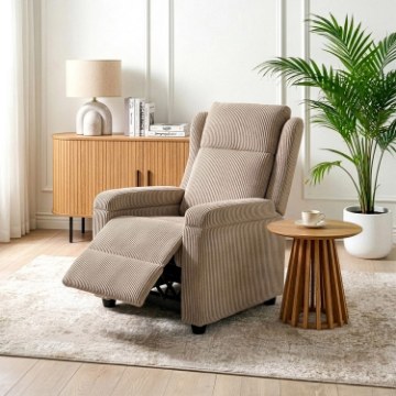 Mebel Elite Раскладной кресло Spencer, бежевый, из вельвета, ME.SPENCER/BZ/SZTR/FW - Home Club