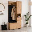 Mebel Elite Комплект для прихожей Parma 80 см, дуб Artisan/графит, W.PARMA/80/DA/PRZEDPO/ZES - Home Club, изображение 2