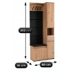 Mebel Elite Комплект для прихожей Parma 80 см, дуб Artisan/графит, W.PARMA/80/DA/PRZEDPO/ZES - Home Club, изображение 9
