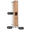 Mebel Elite Комплект для прихожей Parma 80 см, дуб Artisan/графит, W.PARMA/80/DA/PRZEDPO/ZES - Home Club, изображение 11