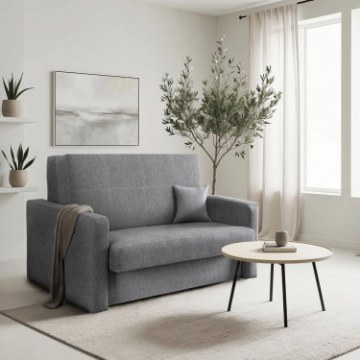 Mebel Elite Комплект из 2 двухместных кресел-кроватей Milan 2, серый, PPHUE.MAJA2/POLARIS19/Z2/FW - Home Club