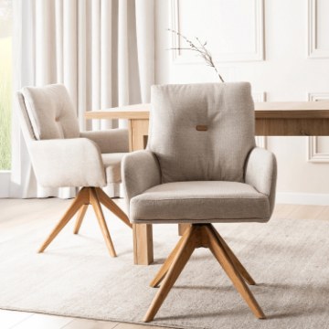 Mebel Elite Вращающееся кресло Bianco, бежевого цвета, ME.BIANCO/BZ/T/K - Home Club
