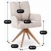Mebel Elite Вращающееся кресло Bianco, бежевого цвета, ME.BIANCO/BZ/T/K - Home Club, изображение 12