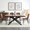 Mebel Elite Стіл Hampton, розкладний, 160–240 см, горіх/чорний, ME.HAMPTON/O/CZ/S160-240 - Home Club, зображення 2