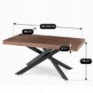 Mebel Elite Стіл Hampton, розкладний, 160–240 см, горіх/чорний, ME.HAMPTON/O/CZ/S160-240 - Home Club, зображення 7