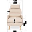 Mebel Elite Крісло для відпочинку Henry з підставкою для ніг, бежеве, ME.HENRY/BZ/T/FW - Home Club, зображення 10