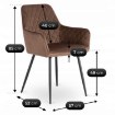Mebel Elite Стул Bresso, коричневый, велюровый, ME.BRESSO/BR/CZ/V/K - Home Club, изображение 6