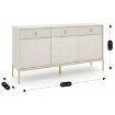 Mebel Elite Комод Marcos 154 см с рифлением, цвет «Кашмир/Золотой», W.MAGGIORE/KASZ/BZ/ZL/KOM3D3S - Home Club, изображение 6