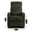 Mebel Elite Розкладне крісло Danny, зелене, з вельветової тканини, ME.DANNY/Z/SZTR/FW - Home Club, зображення 13
