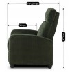 Mebel Elite Розкладне крісло Danny, зелене, з вельветової тканини, ME.DANNY/Z/SZTR/FW - Home Club, зображення 14