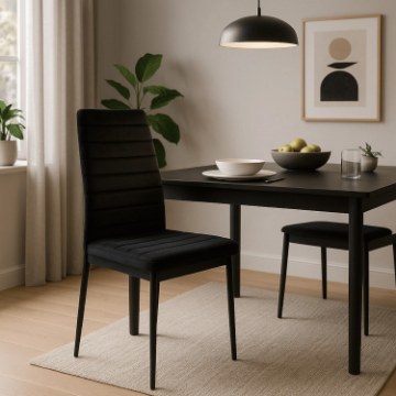 Mebel Elite Стул Naris, черный, велюровый, ME.NARIS/CZ/V/K - Home Club