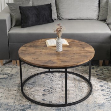 Mebel Elite Столик Tim Max из дуба в стиле рустик, ME.MAXTIM/DRU/CZ/L - Home Club