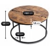 Mebel Elite Столик Tim Max из дуба в стиле рустик, ME.MAXTIM/DRU/CZ/L - Home Club, изображение 5