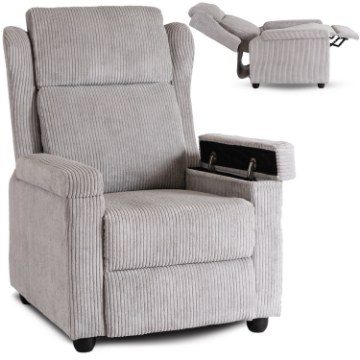 Mebel Elite Раскладной кресло Spencer, серый, из вельвета, ME.SPENCER/P/SZTR/FW - Home Club