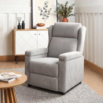 Mebel Elite Раскладной кресло Spencer, серый, из вельвета, ME.SPENCER/P/SZTR/FW - Home Club