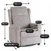 Mebel Elite Раскладной кресло Spencer, серый, из вельвета, ME.SPENCER/P/SZTR/FW - Home Club, изображение 16