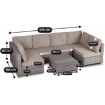 Mebel Elite Комплект садових меблів Columbus, бежевий, ME.COLUMBUS/P/RT/OGR/ZES - Home Club, зображення 7
