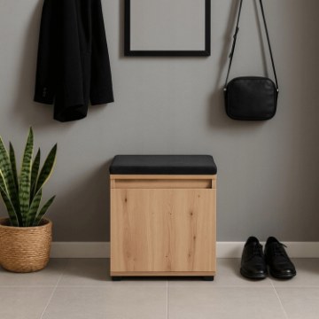 Mebel Elite Шкафчик для обуви Parma 50 см, дуб Artisan/графит, W.PARMA/80/DA/SZAFK - Home Club