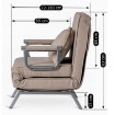 Mebel Elite Раскладной кресло Bart, бежевого цвета, ME.BART/BZ/T/FW - Home Club, изображение 11