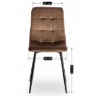 Mebel Elite Стул Peru, коричневый, велюровый, ME.PERU/BR/V/K - Home Club, изображение 6