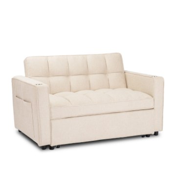 Mebel Elite Раскладной кресло-кровать Aster для сна, бежевого цвета, ME.ASTER/BZ/T/SOF - Home Club