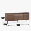 Mebel Elite Комода Beck 200 см, чотиридверна, горіх, ME.BECK/O/KOM200 - Home Club, зображення 8