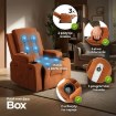 Mebel Elite Розкладне крісло з функцією масажу Box, руде, з вельветової тканини, ME.BOX2/BR/SZTR/FW - Home Club, зображення 3