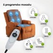 Mebel Elite Розкладне крісло з функцією масажу Box, руде, з вельветової тканини, ME.BOX2/BR/SZTR/FW - Home Club, зображення 4