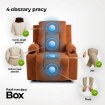 Mebel Elite Розкладне крісло з функцією масажу Box, руде, з вельветової тканини, ME.BOX2/BR/SZTR/FW - Home Club, зображення 5