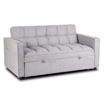 Mebel Elite Раскладной диван Aster 2 для сна, серый, ME.ASTER2/P/T/SOF - Home Club