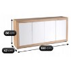Mebel Elite Комод Blago 180 см, дуб «Сонома»/белый, W.LUNEA/DS/B/KOM4D - Home Club, изображение 7