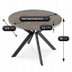 Mebel Elite Стіл Lukas, розкладний, 100–250 см, бетон/чорний, ME.LUKAS/BET/CZ/S - Home Club, зображення 7