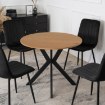 Mebel Elite Стіл Lauren 80 см, дуб золотистий/чорний, ME.LAUREN/D/CZ/S80 - Home Club, зображення 2