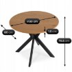 Mebel Elite Стіл Lauren 80 см, дуб золотистий/чорний, ME.LAUREN/D/CZ/S80 - Home Club, зображення 7
